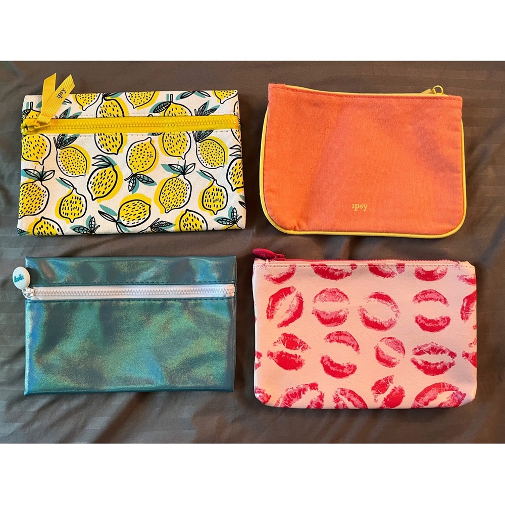 4 Ipsy Pouches. Never Used.